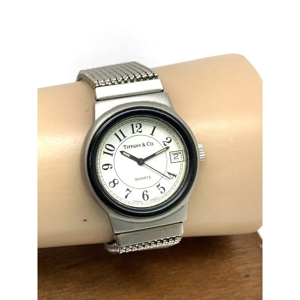 Tiffany & Co. by Sicura Breitling Watch Swiss Quartz Vintage Expansion Band 33mm